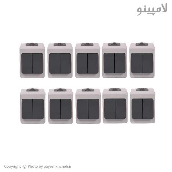 کلید دو پل بارانی پارت الکتریک بسته 100 عددی